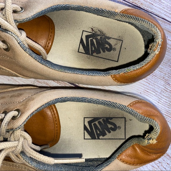 Men’s vans shoes sneakers size 10 tan - Picture 8 of 8